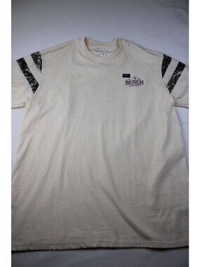 NWT Busch Light Ivory T-Shirt XXL Camo Sleeve Graphics